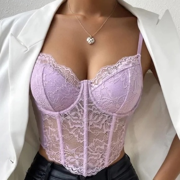 Luxe red corset crop top bralette - Picture 11 of 16